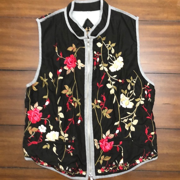Johnny Was Jackets & Blazers - Johnny Was Biya Embroidered Vest